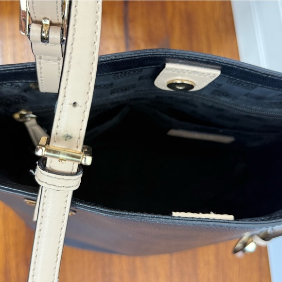 Michael Kors black & tan jetset shoulder tote bag purse. - Picture 11 of 15